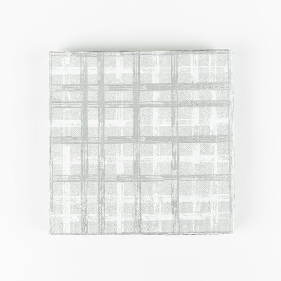 Set de 20 servilletas de papel a cuadros en 3 colores