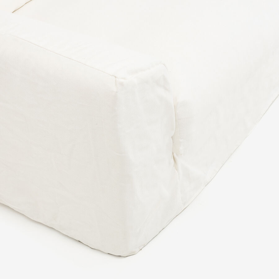 Sofá de 3 plazas de lino blanco Ibi 200x105x100cm Clau&Chloe