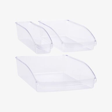 Set de 3 organizadores de nevera de plástico 33cm