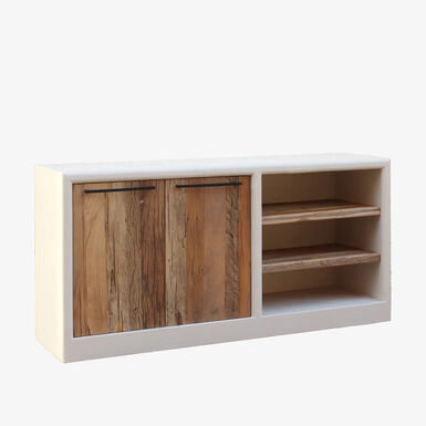 Aparador de microcemento y madera Kurli 160x45x80 Clau&Chloe