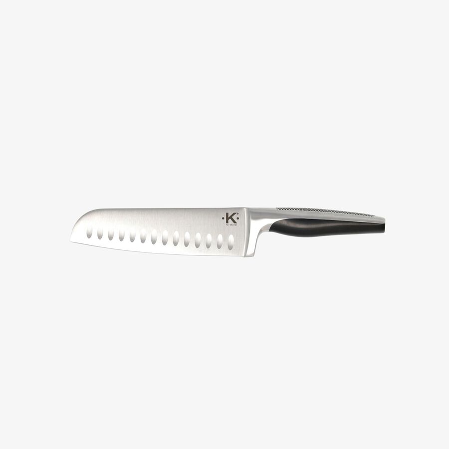 Cuchillo santoku de acero inoxidable 17,5cm Inoxia