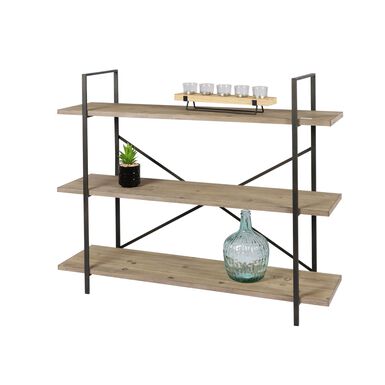 Estantería de aglomerado de madera MDF con 3 estantes Olaya 120x30x103cm