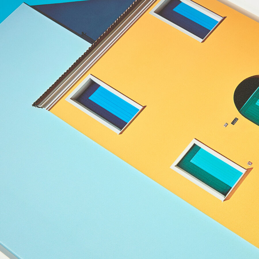 Cuadro con marco y cristal Yellow Cottage 30x40cm