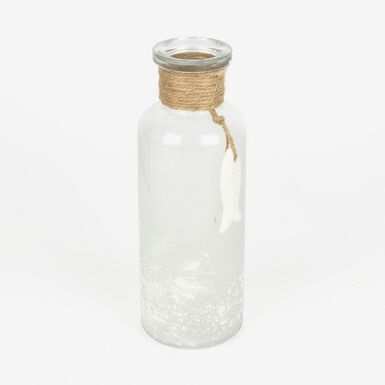 Jarrón de cristal decorativo de cuerda 22cm