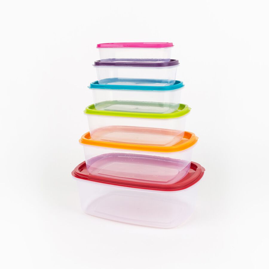 Set de 6 tápers de plástico 0,3-2,8L