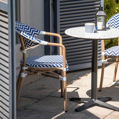 Silla de jard&iacute;n de rat&aacute;n sint&eacute;tico Marine 57x60x83cm