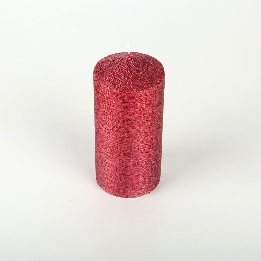 Vela decorativa pilar rojo Ø7x15cm