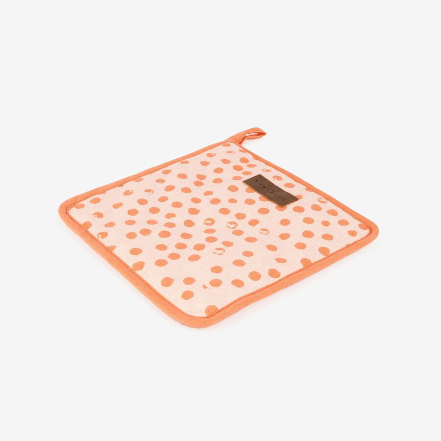 Agarradera de algod&oacute;n naranja Lasis 20x20cm