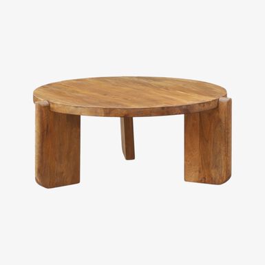 Mesa de centro de madera de mango Polanco &Oslash;80x35cm Clau&Chloe