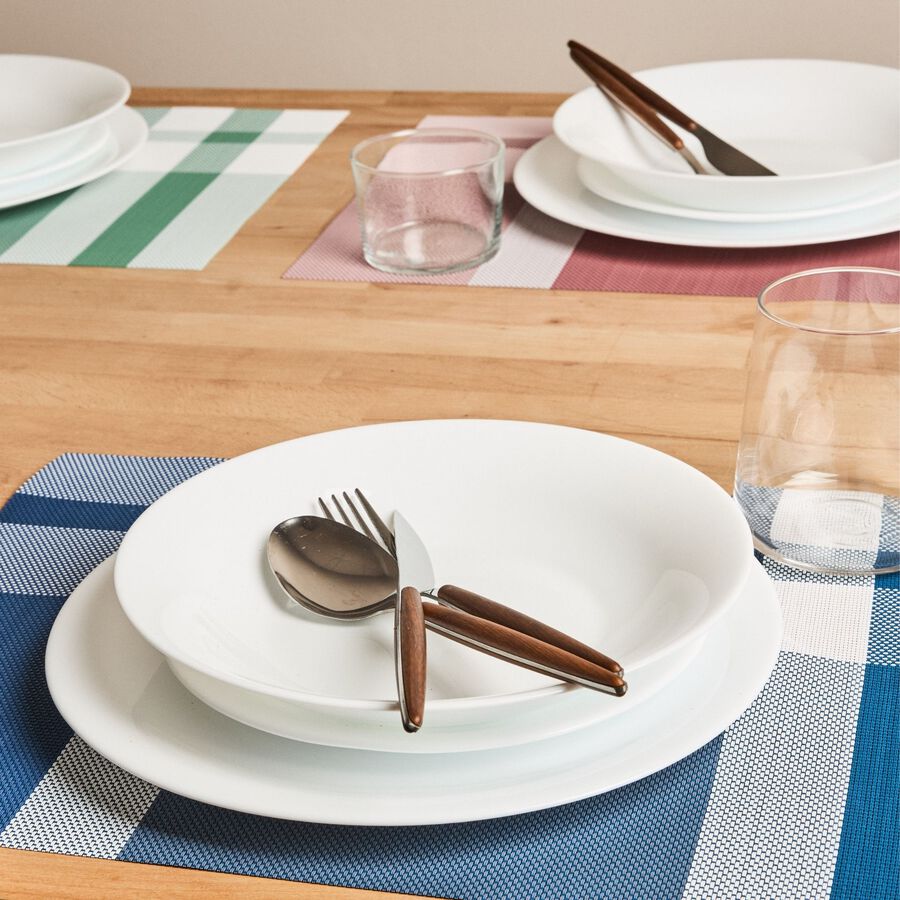 Vajilla de 18 piezas de opal blanca Vega