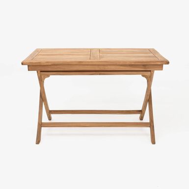 Mesa de jard&iacute;n plegable de madera de teca Azores 120x70x75cm