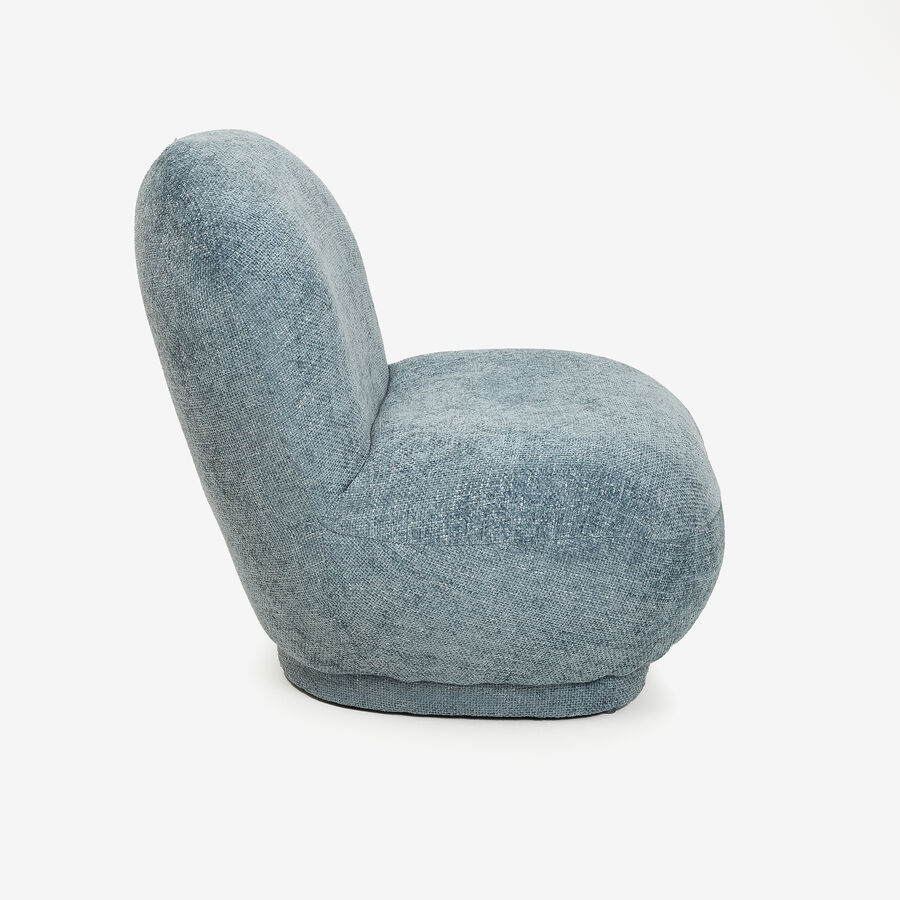 Butaca de algodón azul claro Aicha 85x82x77cm Clau&Chloe