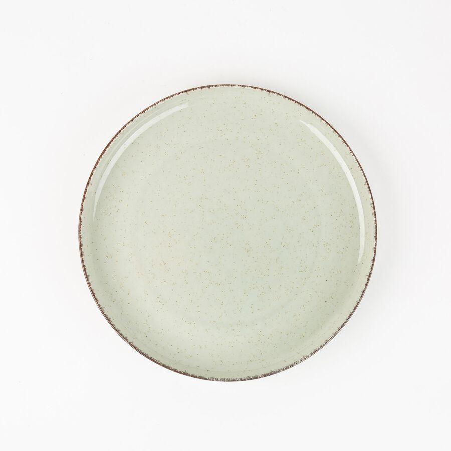 Vajilla de 12 piezas de porcelana verde Olite