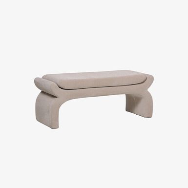 Banco beige Gaspar 112x42x45cm