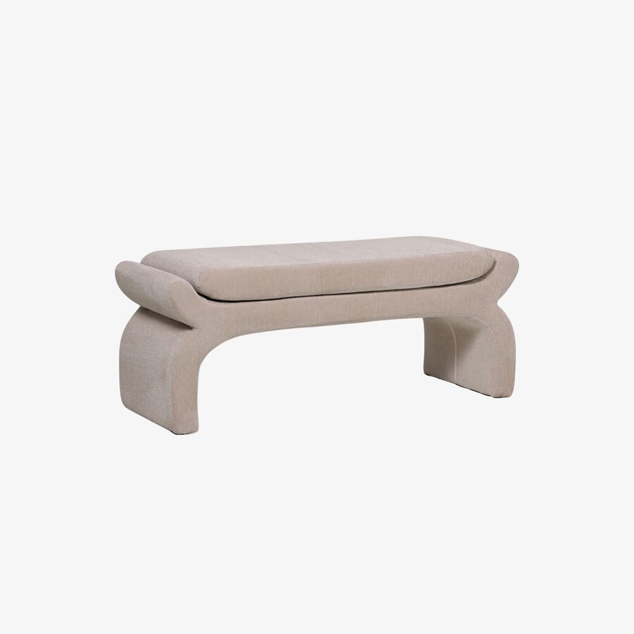 Banco beige Gaspar 112x42x45cm