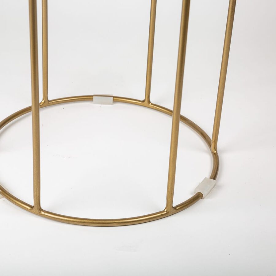 Mesa auxiliar de m&aacute;rmol Delhi &Oslash;40x45cm Clau&Chloe