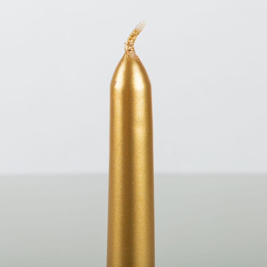 Set de 2 velas candelabro oro 25cm