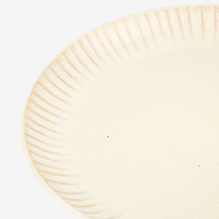 Plato de postre de gres blanco Tauber Ø21cm