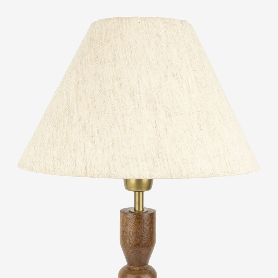 Lámpara de mesa de madera de mango Vati Ø14x55cm