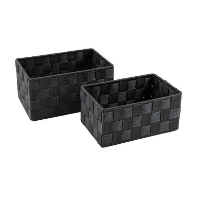 Set de 2 contenedores trenzados 15x23x11cm