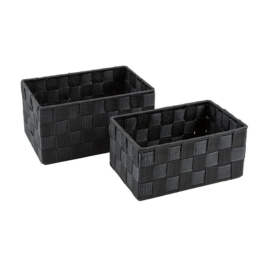 Set de 2 contenedores trenzados 15x23x11cm