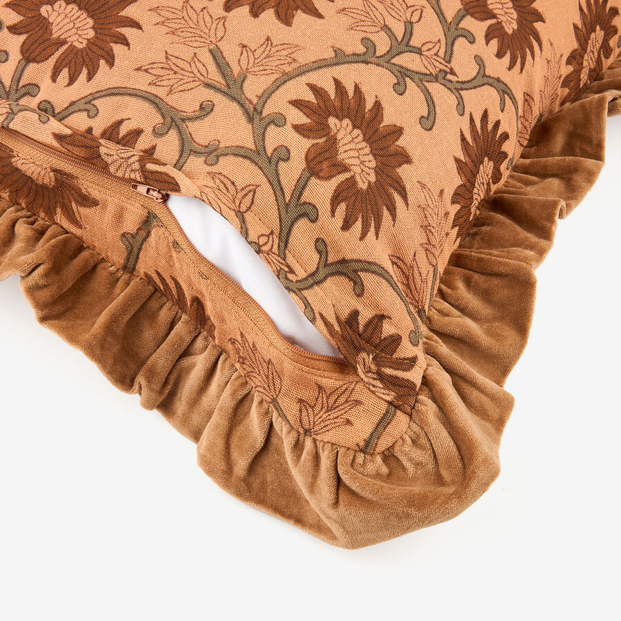 Funda de cojín de algodón flor Mia 50x50cm Clau&Chloe