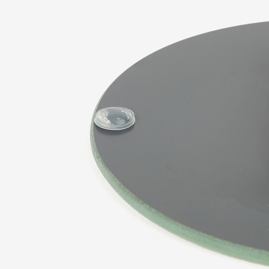 Portavelas de cristal con espejo Ø10cm