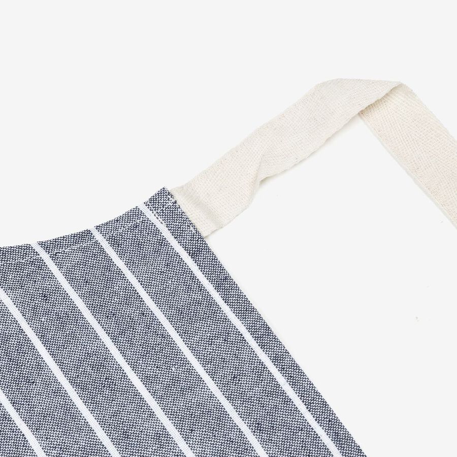 Delantal de algodón con rayas azules Midson 60x80cm