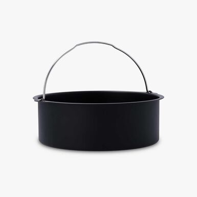 Molde de acero negro con asa 23x8cm para Airfryer