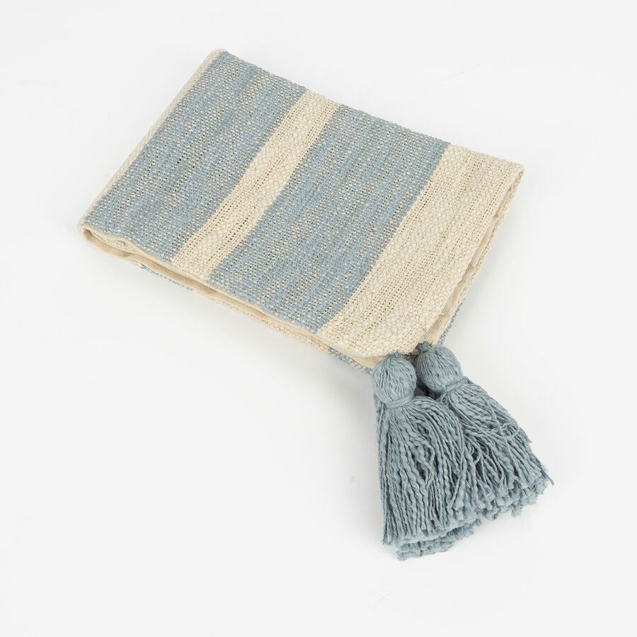 Funda de cojín azul de algodón Eneli 30x45cm