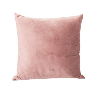 Funda de coj&iacute;n velvet rosa 45x45cm
