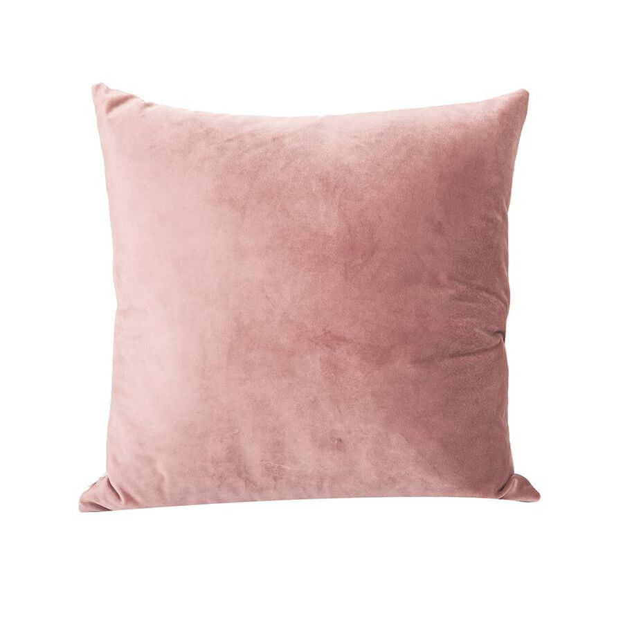 Funda de coj&iacute;n velvet rosa 45x45cm