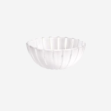 Ensaladera transparente y blanco perla Ø20cm - Guzzini Kaia