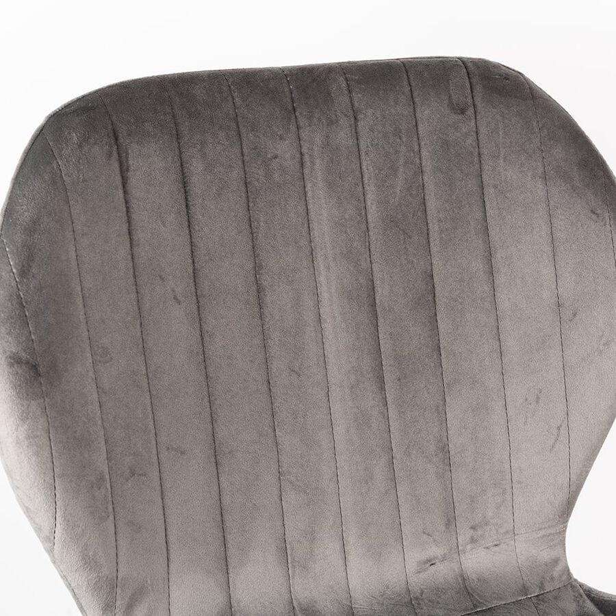Silla de comedor de terciopelo gris Lydia 54x50x86cm Clau&Chloe