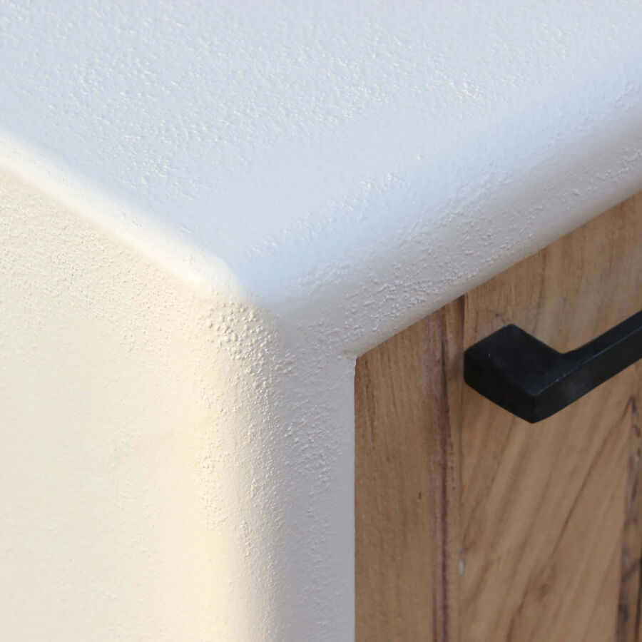 Aparador de microcemento y madera Kurli 160x45x80 Clau&Chloe