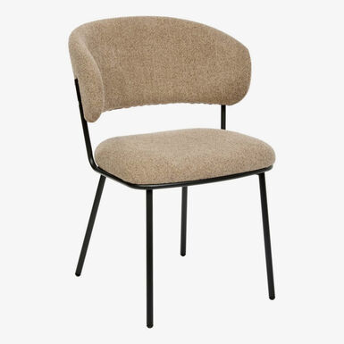 Sill&oacute;n de comedor topo de chenilla Borel 