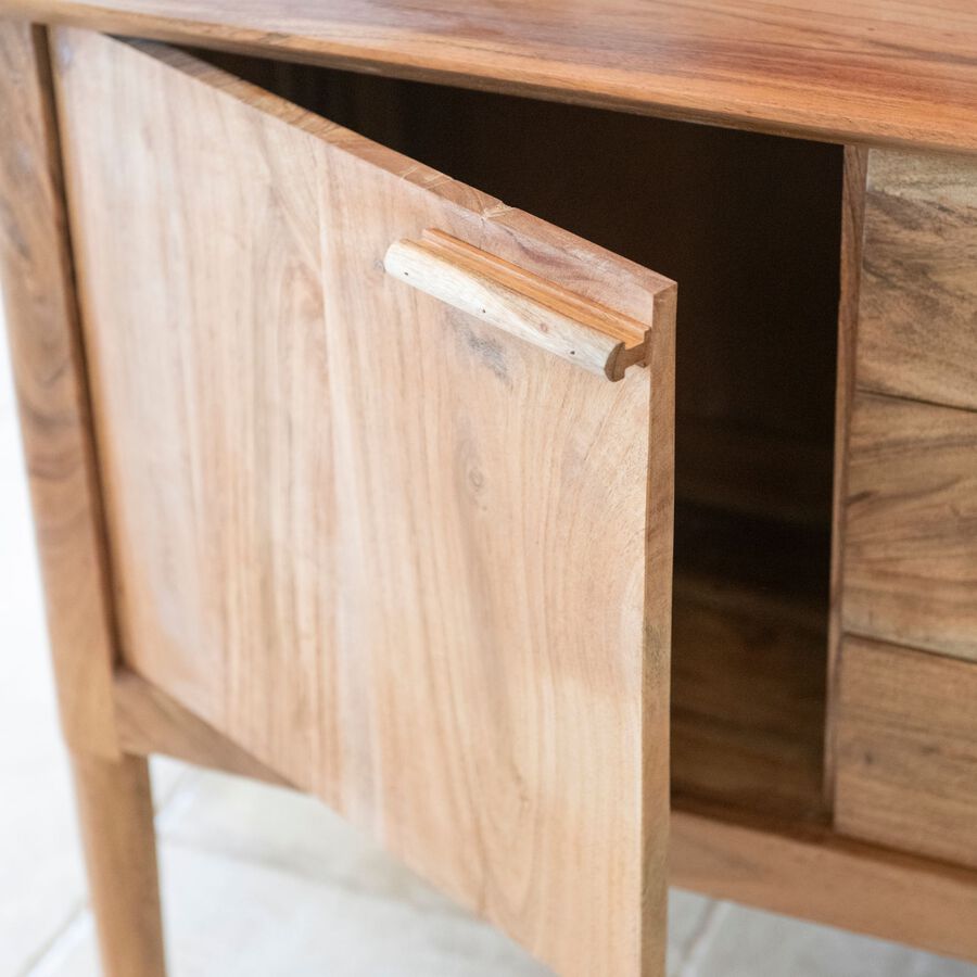 Aparador de madera de acacia Attic 160x45x78cm Clau&Chloe