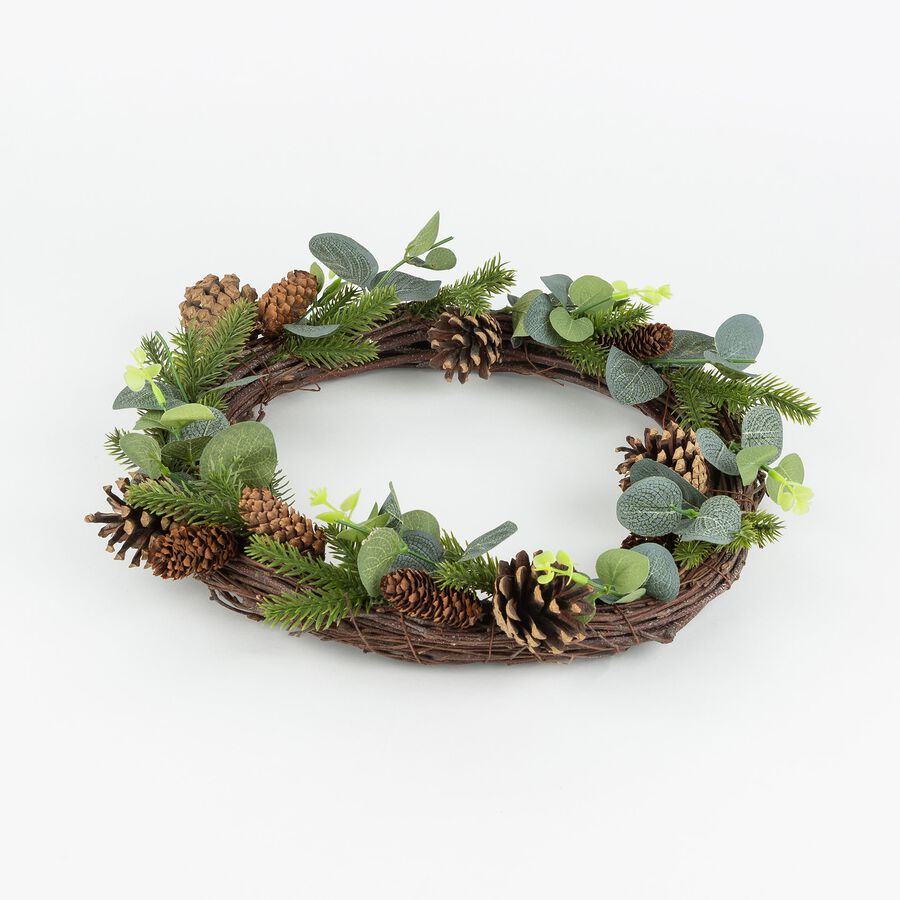 Corona de Navidad de pi&ntilde;as 30cm