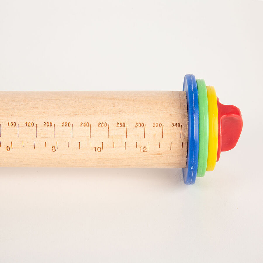 Rodillo amasador ajustable de madera 34cm