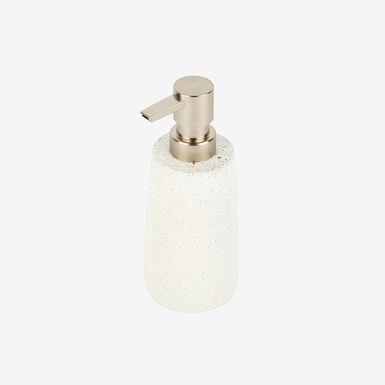 Dispensador de jabón de baño de poliresina granito Ø6x17cm