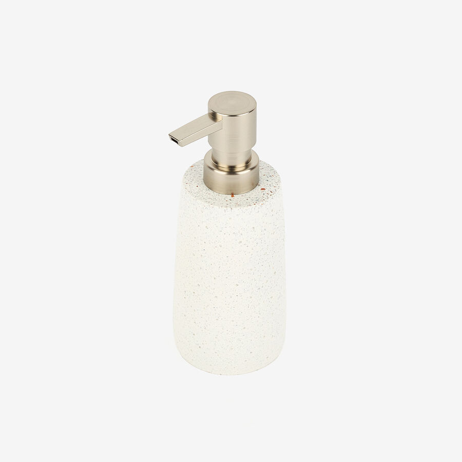 Dispensador de jabón de baño de poliresina granito Ø6x17cm