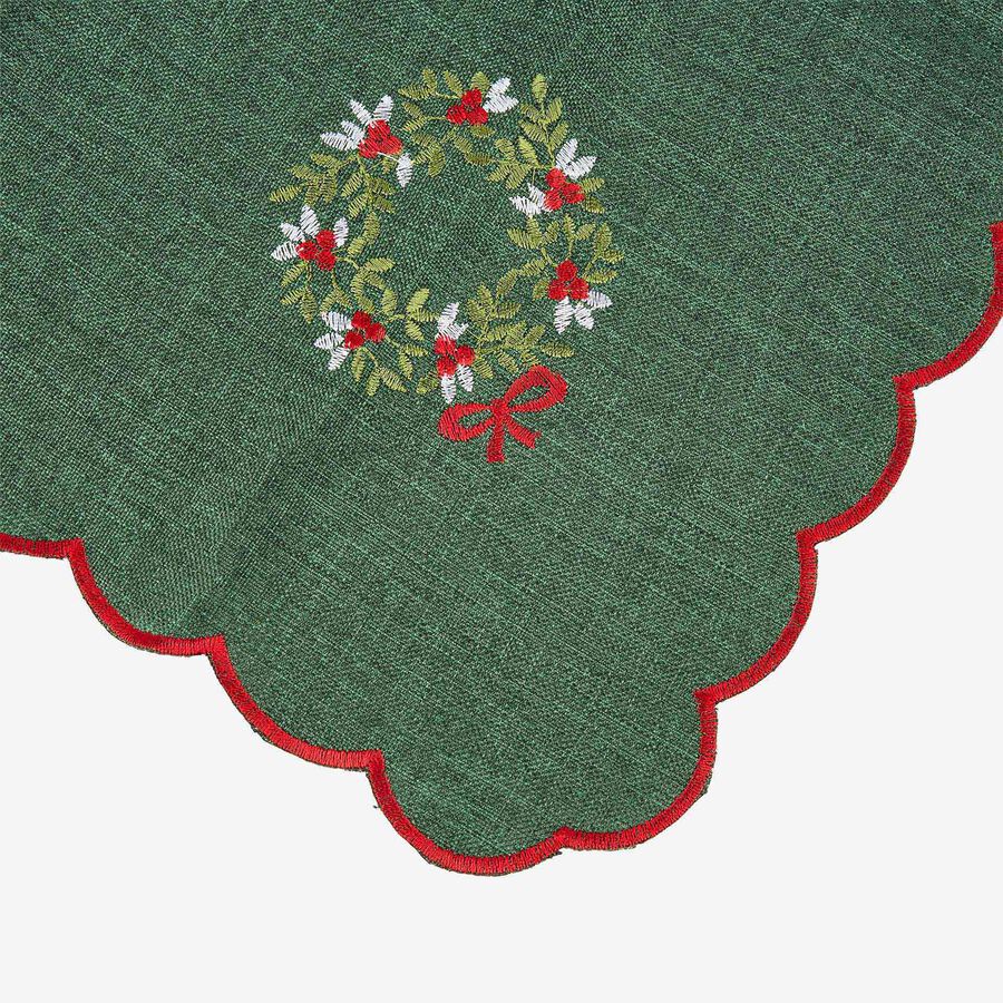 Servilleta verde Corona Acebo 45x45 Clau&Chloe