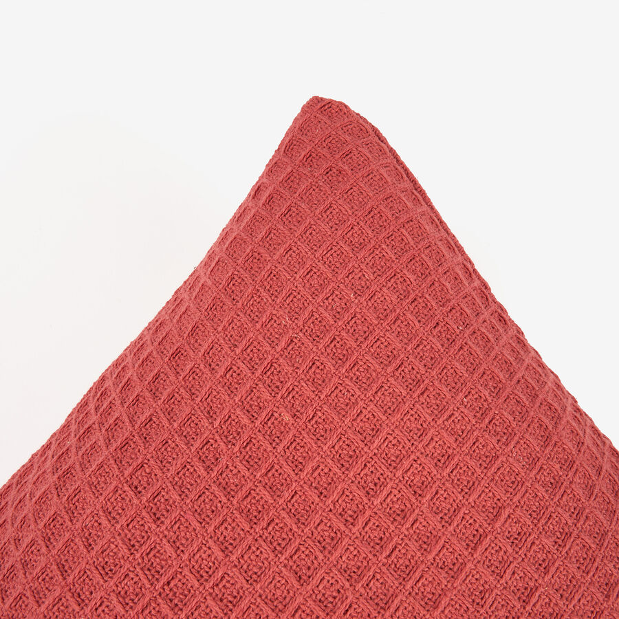 Funda de coj&iacute;n de algod&oacute;n vino Waffle 45x45cm