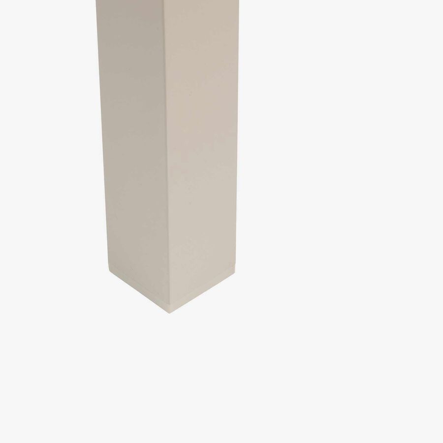 Mesa de comedor de jard&iacute;n extensible de aluminio y cristal impreso crema Piazor 90x90x76cm