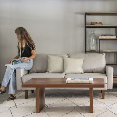 Sof&aacute; de 2 plazas beige Padua 178x84,5x83cm