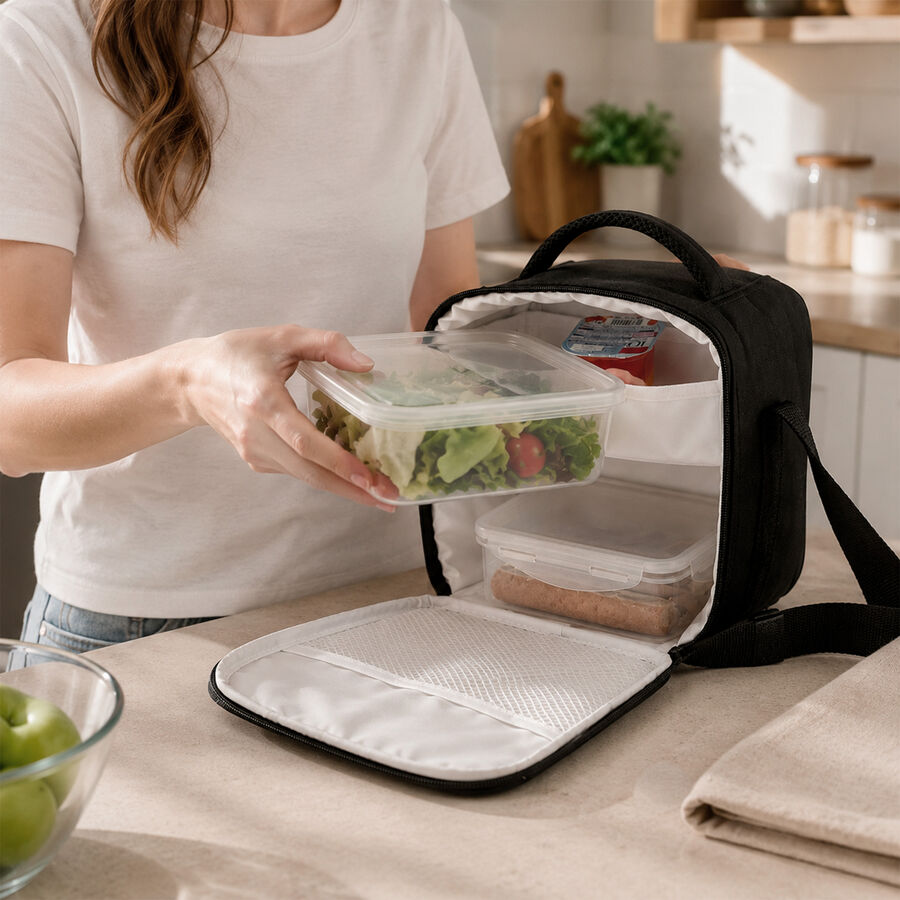 Bolsa Lunch bag con 2 tapers herm&eacute;ticos Go! 22x13x22cm
