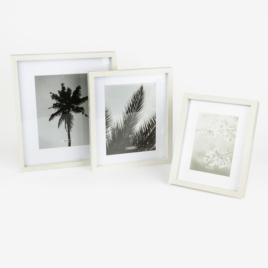Marco de fotos blanco de madera Mati 18x24cm