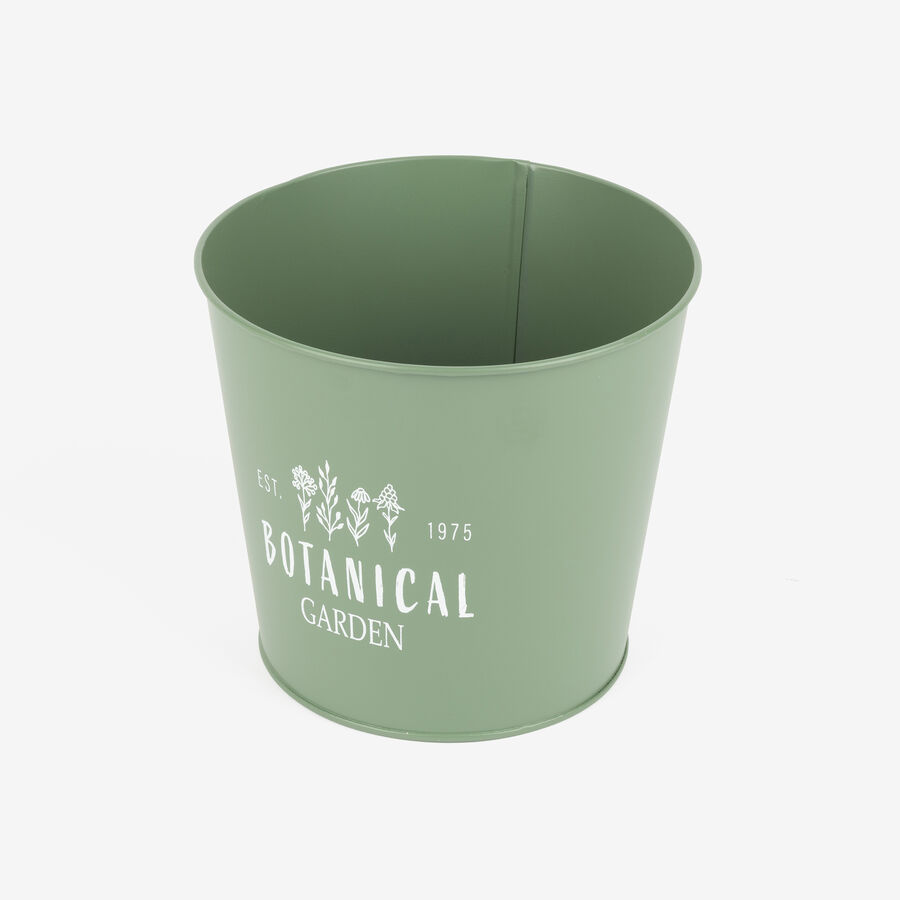 Macetero de metal verde Botanist Ø18x15cm