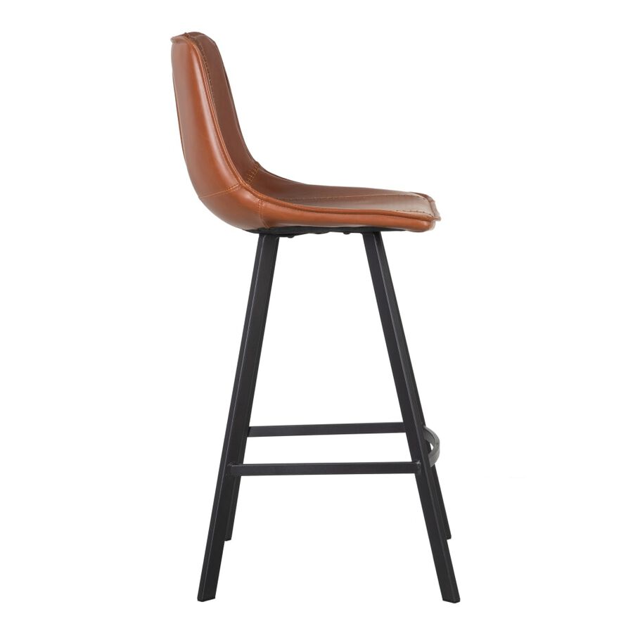 Set de 2 taburetes simil piel marr&oacute;n 95cm