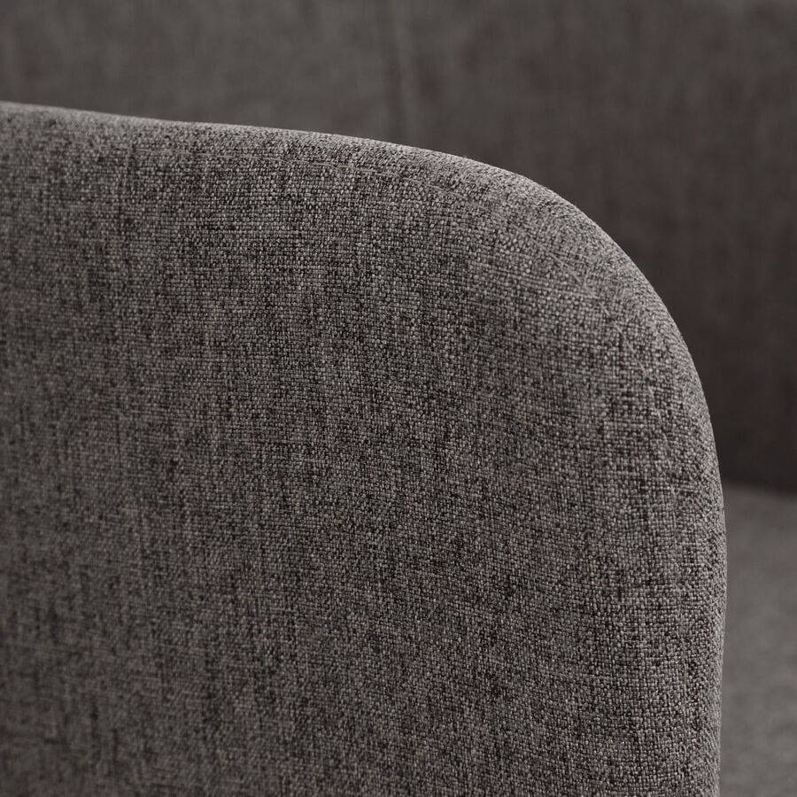 Set de 2 sillas de comedor con reposabrazos de metal gris Caleb 52x53x77cm